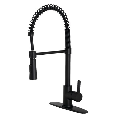 Gourmetier LS8670CTL Continental Single-Handle Pre-Rinse Kitchen Faucet, Matte Blk LS8670CTL
